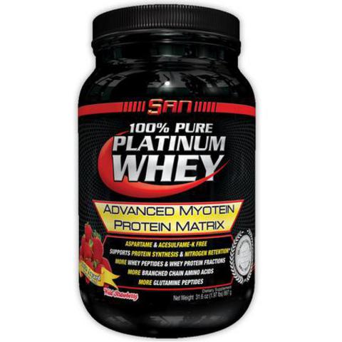 100% Pure Platinum Whey, 897 g, San. Whey Protein. recovery Anti-catabolic properties Lean muscle mass 
