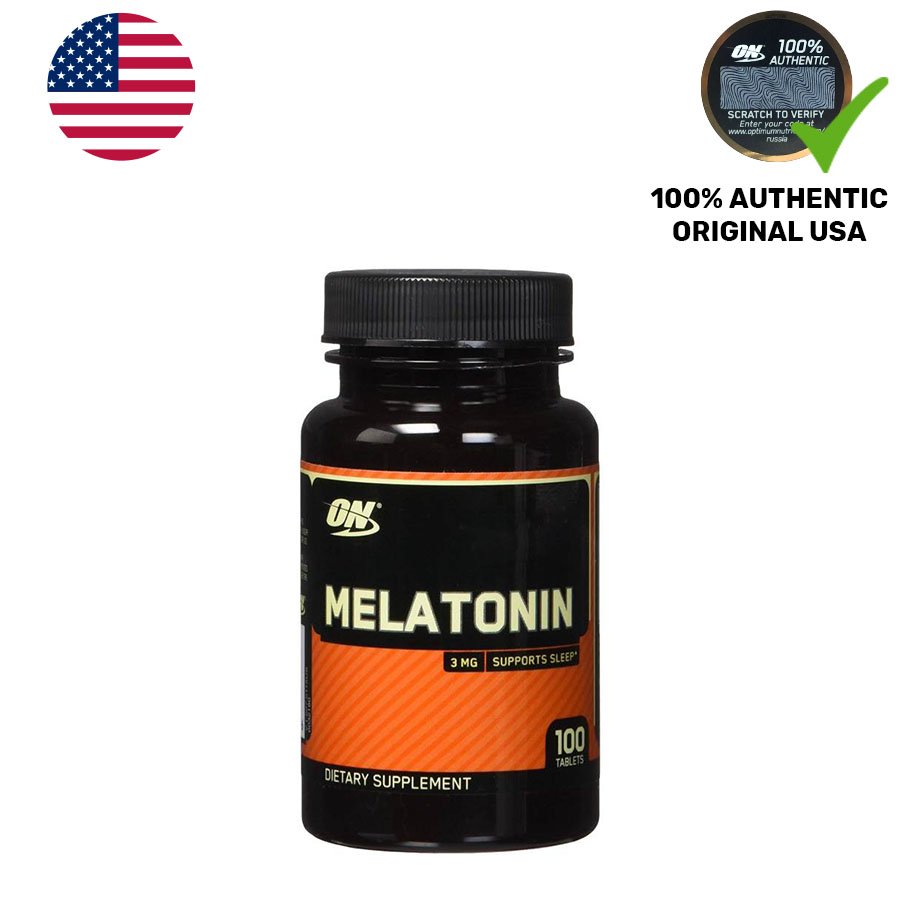 Восстановитель Optimum Melatonin, 100 таблеток, СРОК 07.22,  ml, Optimum Nutrition. Post Entreno. recuperación 