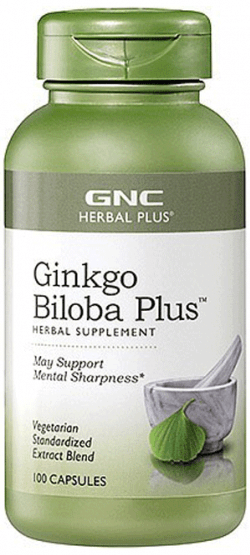 Ginkgo Biloba Plus, 100 шт, GNC. Спец препараты. 