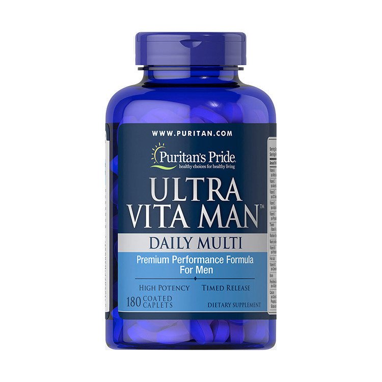 Витамины для мужчин Puritan's Pride Ultra Vita Man Time Release (180 капс),  мл, Puritan's Pride. Витамины и минералы. Поддержание здоровья Укрепление иммунитета 