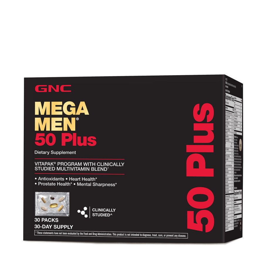 Витамины и минералы GNC Mega Men 50 Plus Vitapak, 30 пакетиков СРОК 06.22,  мл, GNC. Витамины и минералы. Поддержание здоровья Укрепление иммунитета 