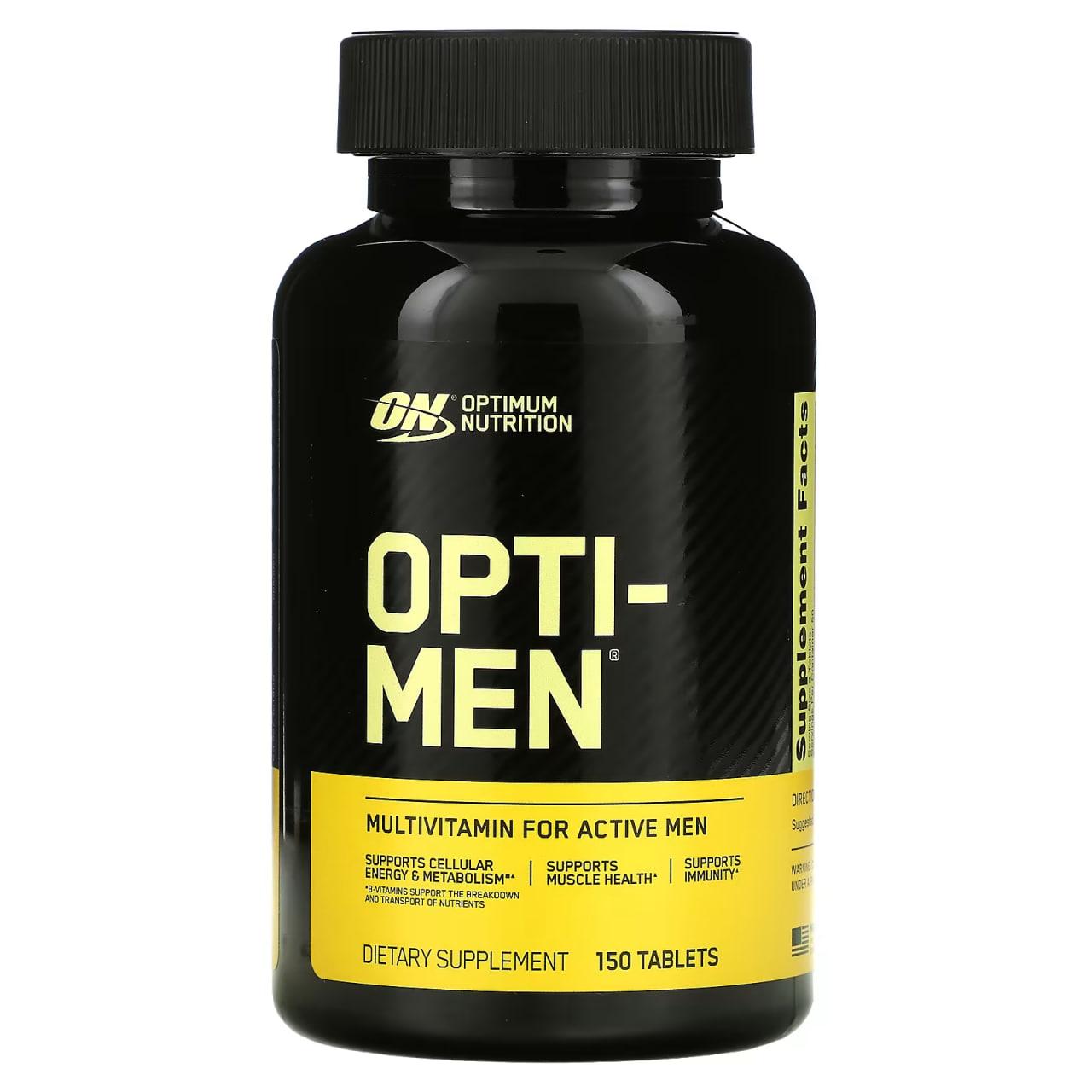 Вітаміни Opti-men Optimum Nutrition 150 tabs,  мл, Optimum Nutrition. Витамины и минералы. Поддержание здоровья Укрепление иммунитета 