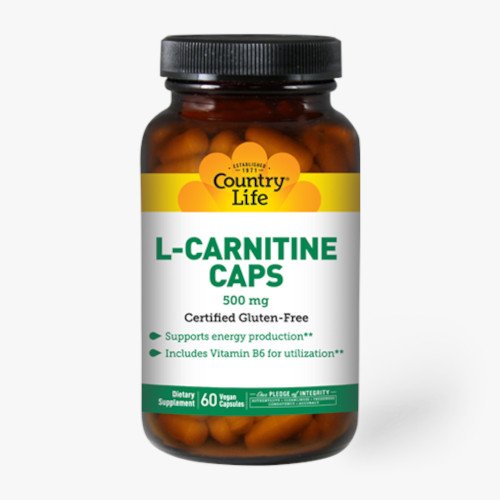 Жиросжигатель Country Life L-Carnitine, 60 капсул,  мл, Country Life. Жиросжигатель. Снижение веса Сжигание жира 