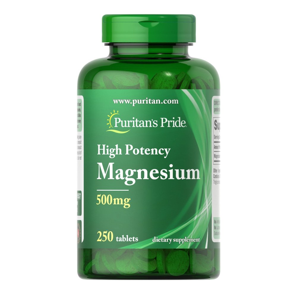 Витамины и минералы Puritan's Pride High Potency Magnesium 500 mg, 250 таблеток,  мл, Puritan's Pride. Витамины и минералы. Поддержание здоровья Укрепление иммунитета 