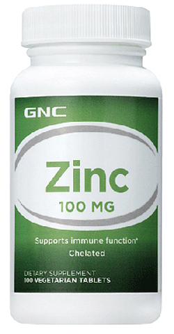 Zinc 100 mg, 100 шт, GNC. Цинк Zn, Цинк. Поддержание здоровья 