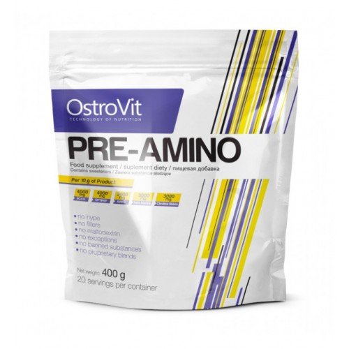PRE-AMINO, 400 г, OstroVit. BCAA. Снижение веса Восстановление Антикатаболические свойства Сухая мышечная масса 