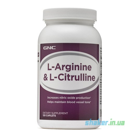 GNC Комплекс аминокислот GNC L-Arginine & L-Citrulline (120 таб) гнс, , 120 