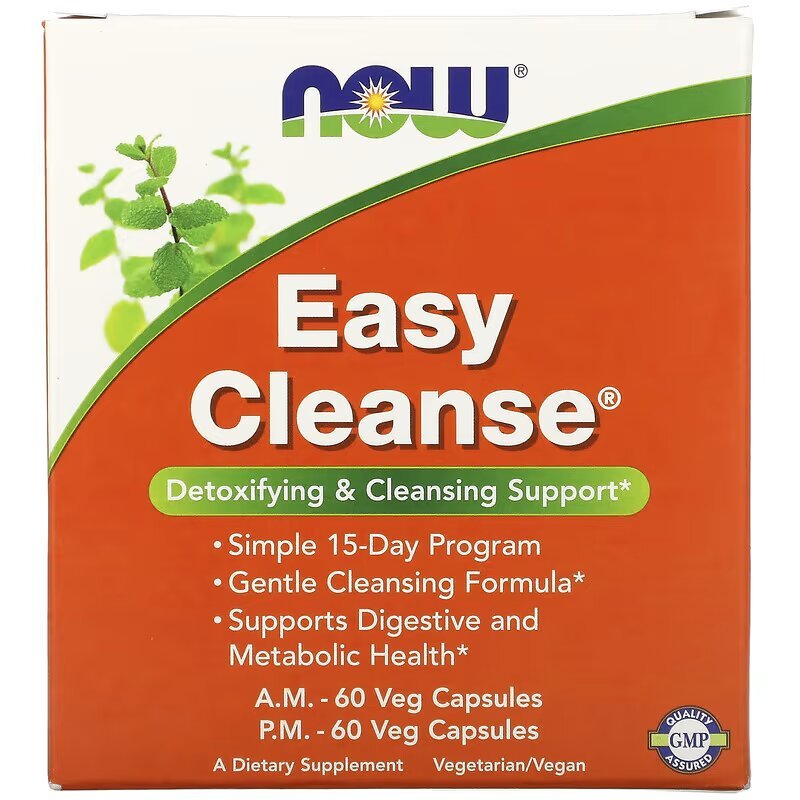 Натуральная добавка NOW Easy Cleanse, 120 вегакапсул,  мл, Now. Hатуральные продукты. Поддержание здоровья 