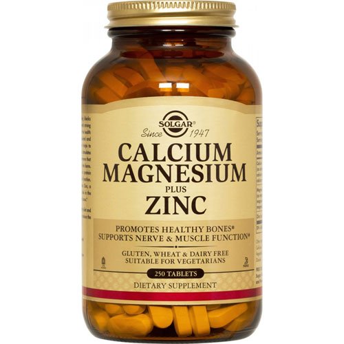 Solgar Calcium Magnesium Plus Zinc 250 таб Без вкуса,  ml, Solgar. Vitamins and minerals. General Health Immunity enhancement 