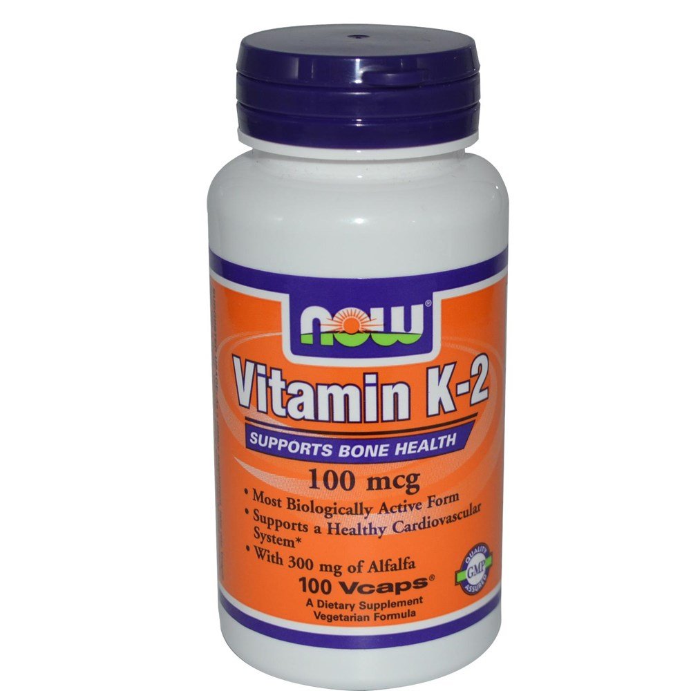 Vitamin K-2 100 mcg, 100 шт, Now. Витаминно-минеральный комплекс. Поддержание здоровья Укрепление иммунитета 