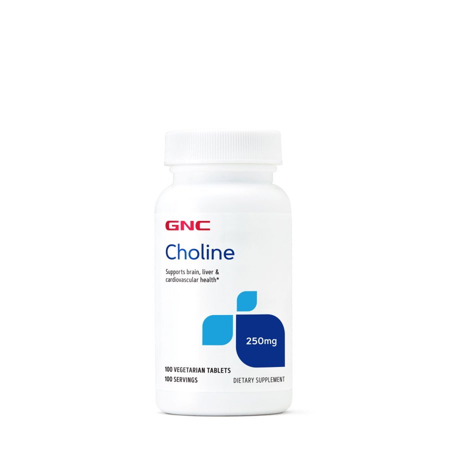 Витамины и минералы GNC Choline 250 mg, 100 таблеток,  мл, GNC. Витамины и минералы. Поддержание здоровья Укрепление иммунитета 