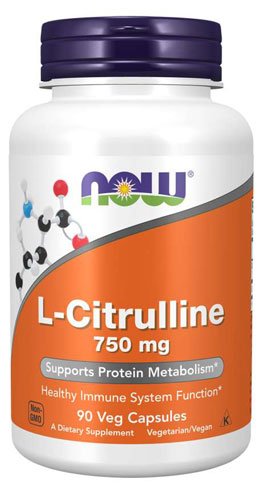 Now L-Citrulline 750 mg 90 капс Без вкуса,  мл, Now. Цитруллин. 