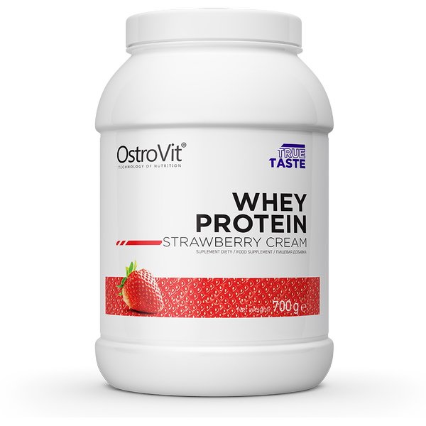 Протеин OstroVit Whey Protein, 700 грамм Клубника,  мл, Optisana. Протеин. Набор массы Восстановление Антикатаболические свойства 