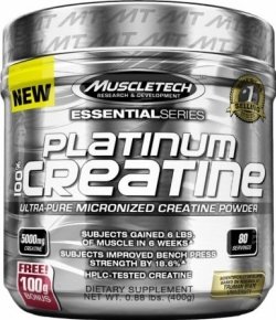 Platinum 100% Creatine, 400 g, MuscleTech. Creatine monohydrate. Mass Gain Energy & Endurance Strength enhancement 