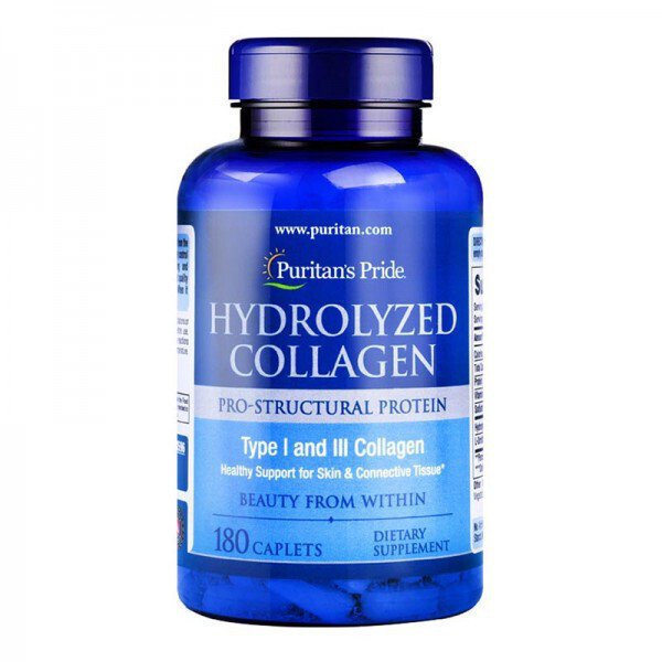Puritan's Pride Puritan's Pride Hydrolyzed Collagen Type 1 and 3 180 капсул, , 180 шт.
