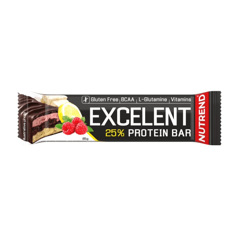 Nutrend Протеїновий батончик Excelent Protein Bar Double Nutrend 85 g Lemon Curd Raspberry Cheesecake, , 85 г