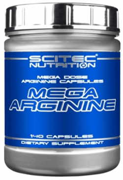 Mega Arginine, 140 piezas, Scitec Nutrition. Arginina. recuperación Immunity enhancement Muscle pumping Antioxidant properties Lowering cholesterol Nitric oxide donor 