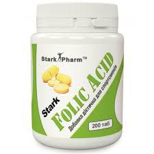 Folic Acid 400 мкг Stark Pharm 200 таб,  мл, Stark Pharm. Фолиевая кислота. Поддержание здоровья 
