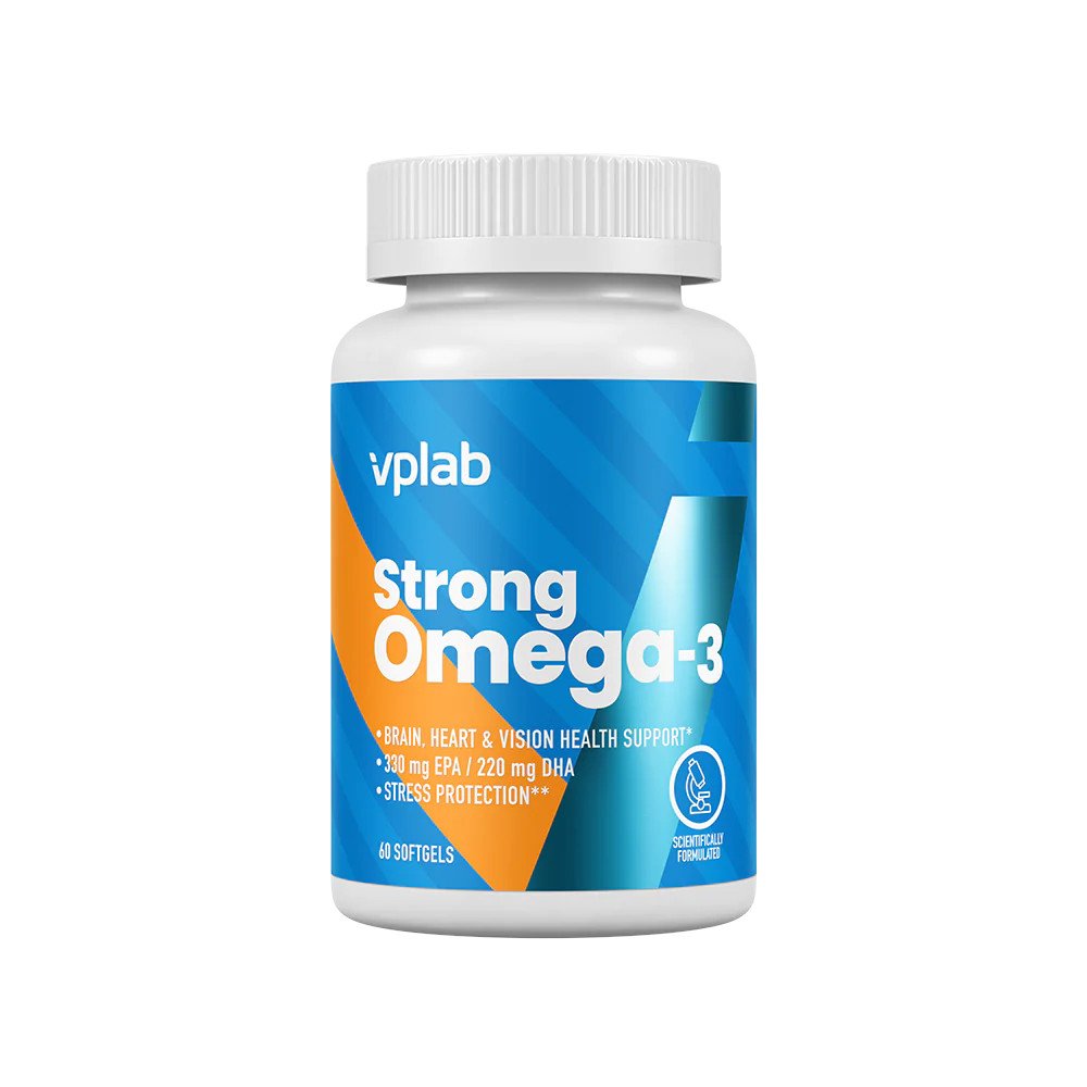 Жирные кислоты VPLab Strong Omega 3, 60 капсул,  ml, VP Lab. Grasas. General Health 