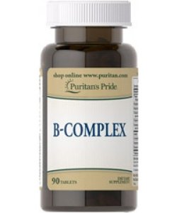 B-Complex, 90 pcs, Puritan's Pride. Vitamin B. General Health 