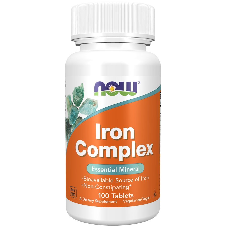 Витамины и минералы NOW Iron Complex, 100 таблеток,  ml, Now. Vitamins and minerals. General Health Immunity enhancement 
