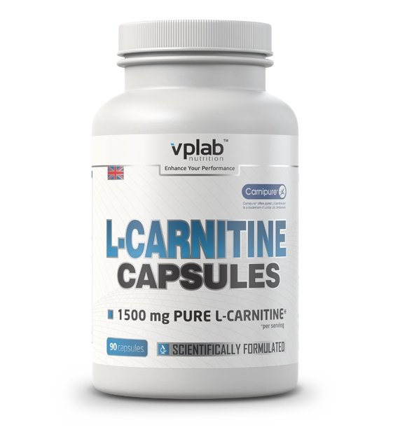 L-Carnitine Capsules, 90 шт, VPLab. L-карнитин. Снижение веса Поддержание здоровья Детоксикация Стрессоустойчивость Снижение холестерина Антиоксидантные свойства 