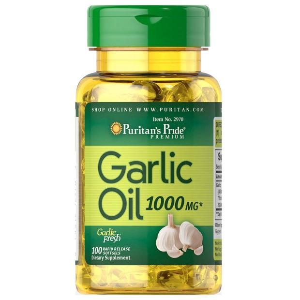 Puritan's Pride Garlic Oil 1000 мг 100 капсул,  мл, Puritan's Pride. Спец препараты. 