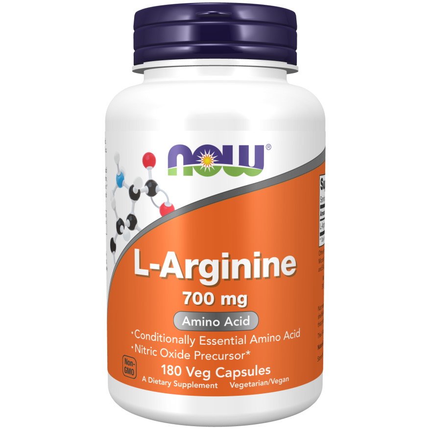 Аминокислота NOW L-Arginine 700 mg, 180 капсул,  мл, Now. Аминокислоты. 