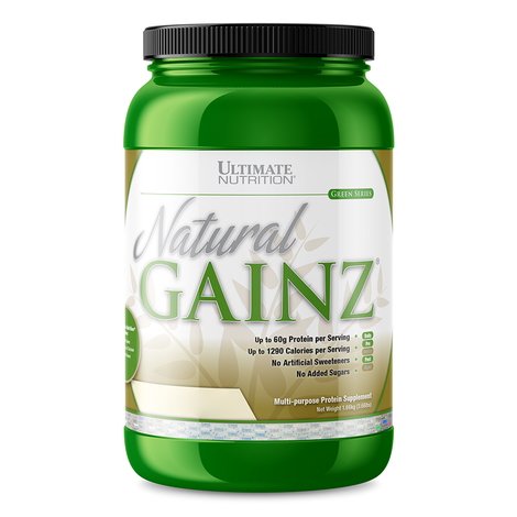Гейнер Ultimate Natural Gainz, 1.66 кг Шоколадный крем,  мл, Ultimate Nutrition. Гейнер. Набор массы Энергия и выносливость Восстановление 