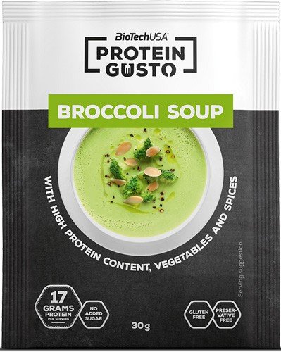 Protein Gusto Broccoli Soup, 30 г, BioTech. Заменитель питания. 