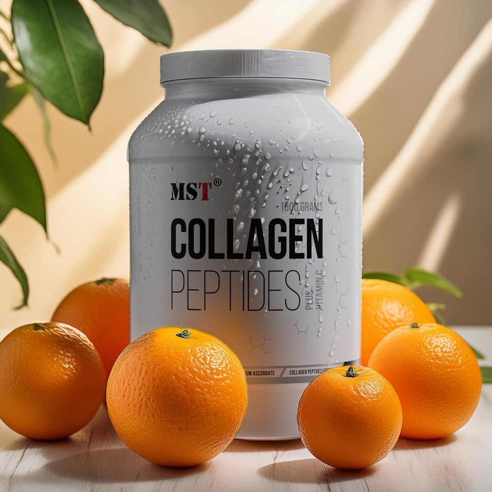 MST Nutrition Препарат для суставов и связок MST Collagen Peptides + Fortigel, 1кг Апельсин, , 1000 г