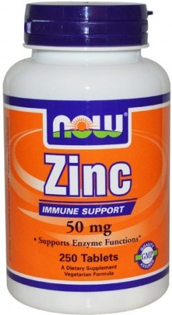 Zinc 50 mg, 250 pcs, Now. Zinc Zn. General Health 