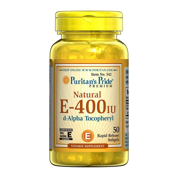 Витамин Е Puritan's Pride Vitamin E-400 IU (100 капс) пуританс прайд,  мл, Puritan's Pride. Витамин E. Поддержание здоровья Антиоксидантные свойства 