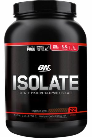 Isolate, 748 г, Optimum Nutrition. Сывороточный изолят. Сухая мышечная масса Снижение веса Восстановление Антикатаболические свойства 