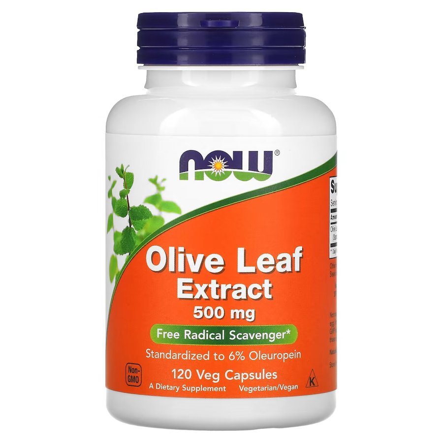 Now Натуральная добавка NOW Olive Leaf 500 mg, 120 вегакапсул, , 