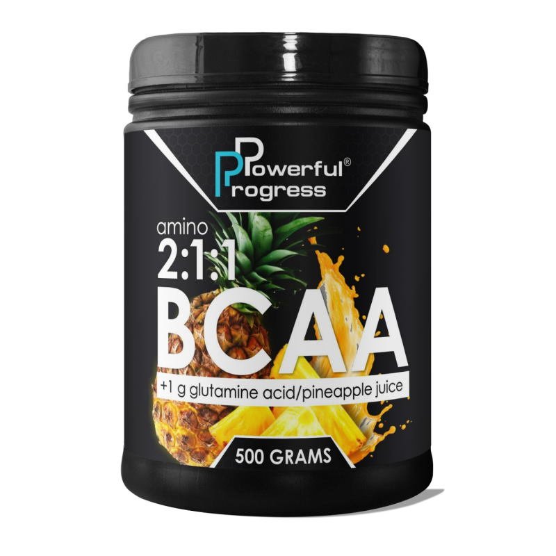 BCAA Powerful Progress BCAA 2:1:1, 500 грамм Ананас,  ml, Powerful Progress. BCAA. Weight Loss recovery Anti-catabolic properties Lean muscle mass 