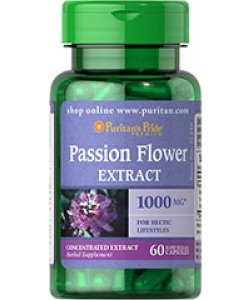 Passion Flower Extract 1000 mg, 60 шт, Puritan's Pride. Спец препараты. 