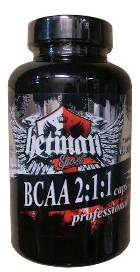 BCAA 2:1:1 Caps, 60 шт, Hetman Sport. BCAA. Снижение веса Восстановление Антикатаболические свойства Сухая мышечная масса 