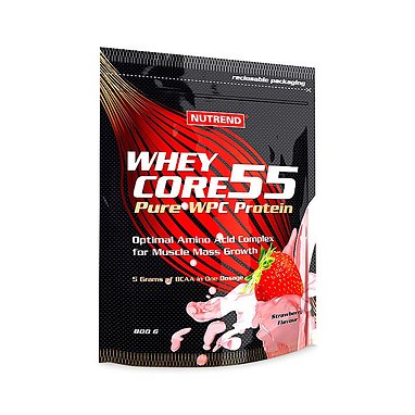 Whey Core 55, 800 g, Nutrend. Suero concentrado. Mass Gain recuperación Anti-catabolic properties 