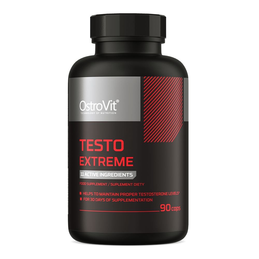 Стимулятор тестостерона OstroVit Testo Extreme, 90 капсул,  мл, OstroVit. Бустер тестостерона. Поддержание здоровья Повышение либидо Aнаболические свойства Повышение тестостерона 