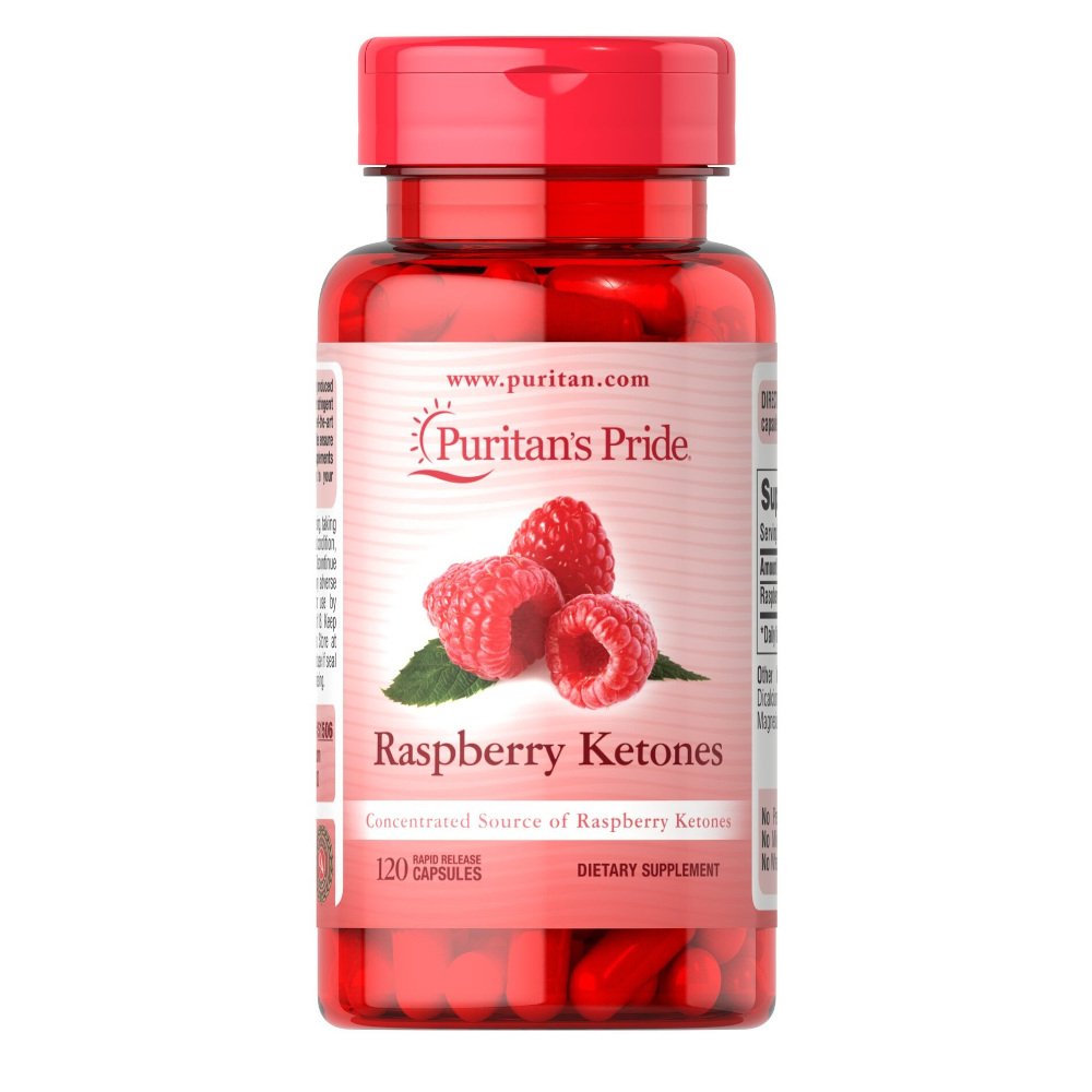 Puritan's Pride Натуральная добавка Puritan's Pride Raspberry Ketones 100 mg, 120 капсул, , 