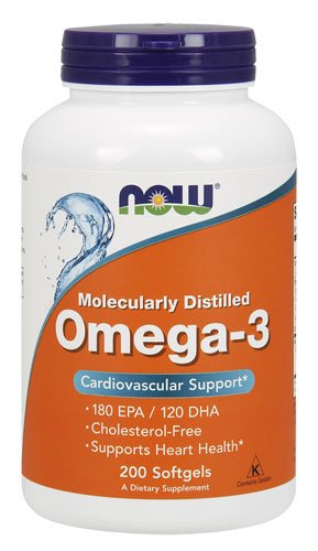 NOW Omega-3 200 капс Без вкуса,  ml, Now. Omega 3 (Fish Oil). General Health Ligament and Joint strengthening Skin health CVD Prevention Anti-inflammatory properties 