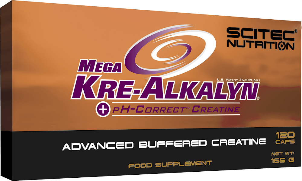 Mega Kre-Alkalyn, 120 piezas, Scitec Nutrition. Monohidrato de creatina. Mass Gain Energy & Endurance Strength enhancement 
