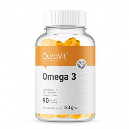 Ostrovit Omega 3 90 капс Без вкуса,  ml, OstroVit. Omega 3 (Fish Oil). General Health Ligament and Joint strengthening Skin health CVD Prevention Anti-inflammatory properties 