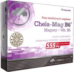 Chela-Mag B6, 30 piezas, Olimp Labs. Magnesio Mg. General Health Lowering cholesterol Preventing fatigue 
