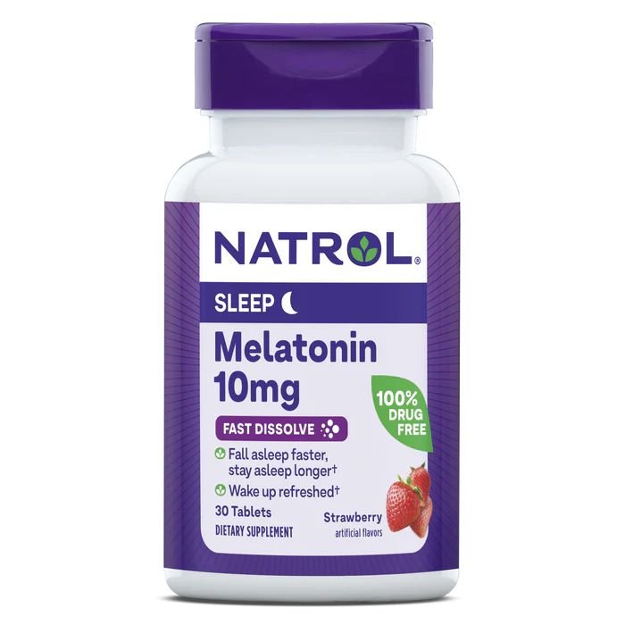 Natrol Натуральная добавка Natrol Melatonin 10 mg Fast Dissolve, 30 таблеток Клубника, , 