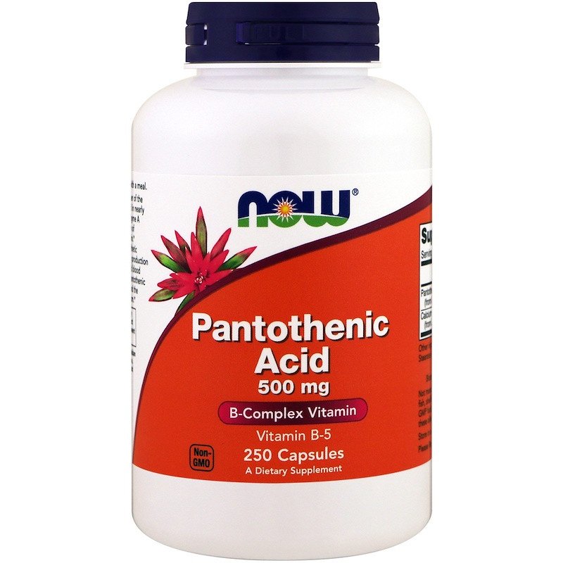 Now Пантотенова кислота NOW Foods Pantothenic Acid 500 mg 250 Caps (B-5), , 250 шт.