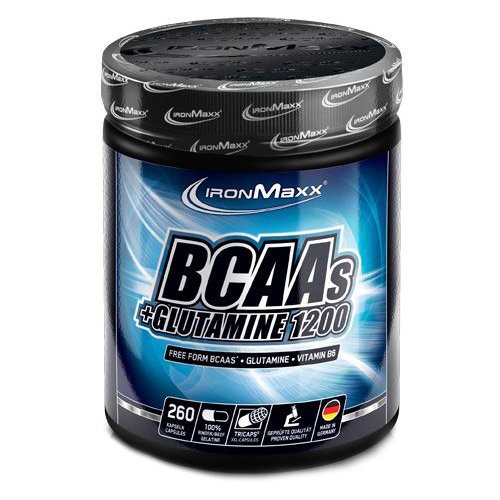 BCAA IronMaxx BCAAs + Glutamine 1200, 260 капсул,  мл, IronMaster. BCAA. Снижение веса Восстановление Антикатаболические свойства Сухая мышечная масса 