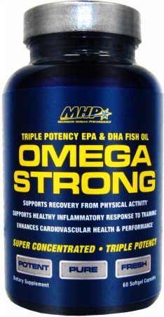 Omega Strong, 60 pcs, MHP. Omega 3 (Fish Oil). General Health Ligament and Joint strengthening Skin health CVD Prevention Anti-inflammatory properties 