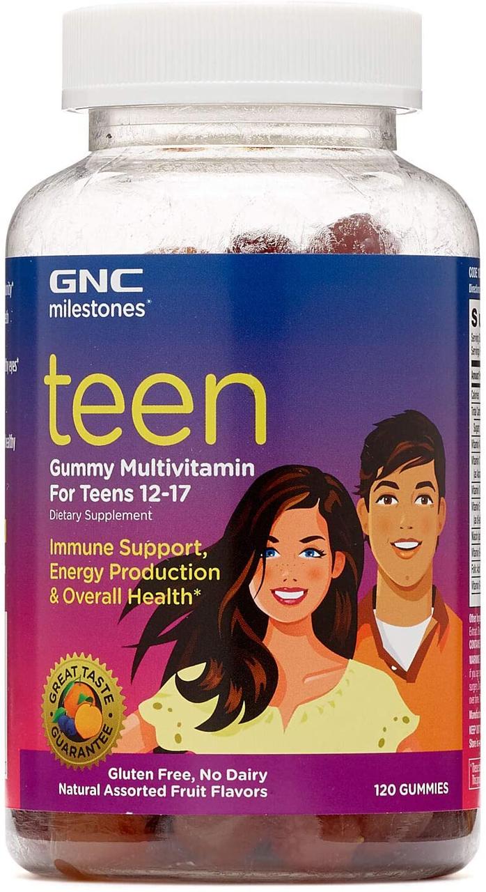 GNC Milestones 12-17 Teen Multivitamin 120 Gummies,  мл, GNC. Витамины и минералы. Поддержание здоровья Укрепление иммунитета 